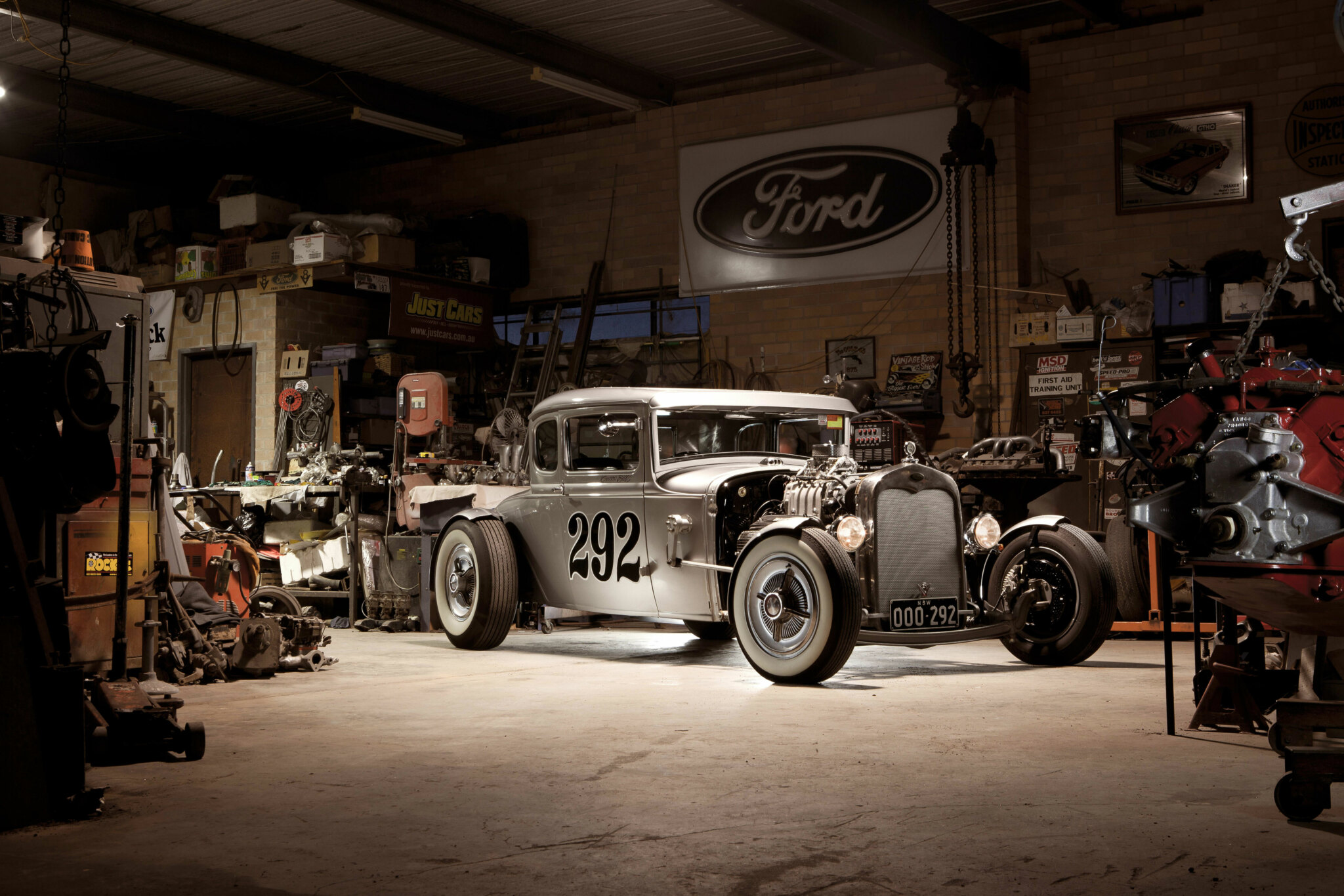 'Cusso' Bill Noach's blown Y-block powered 1930 Ford coupe