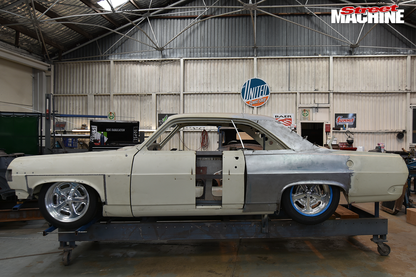 Custom pillarless HR Holden two door coupe