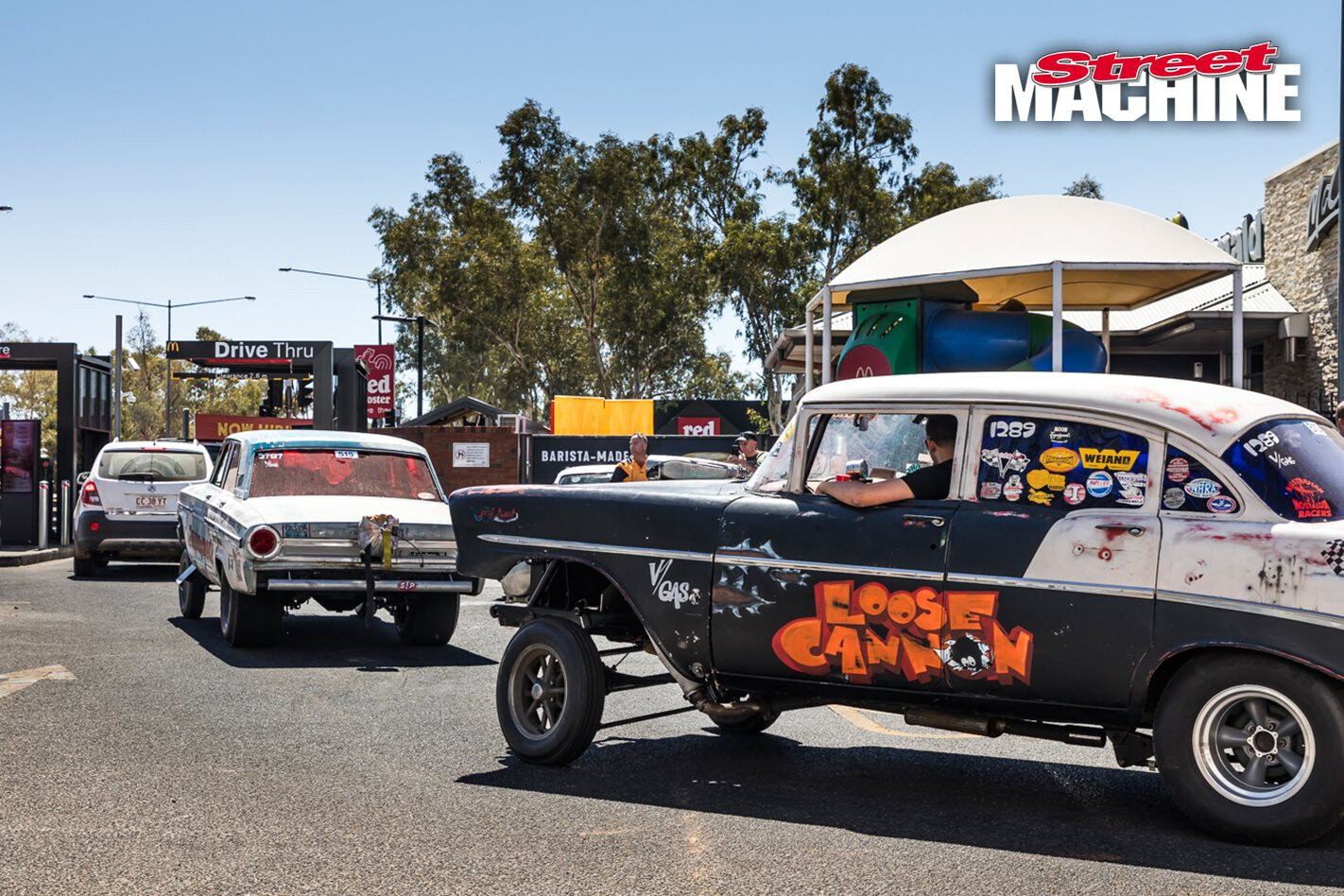 Cruising Alice Springs in the Funderbolt and Loose Cannon gassers