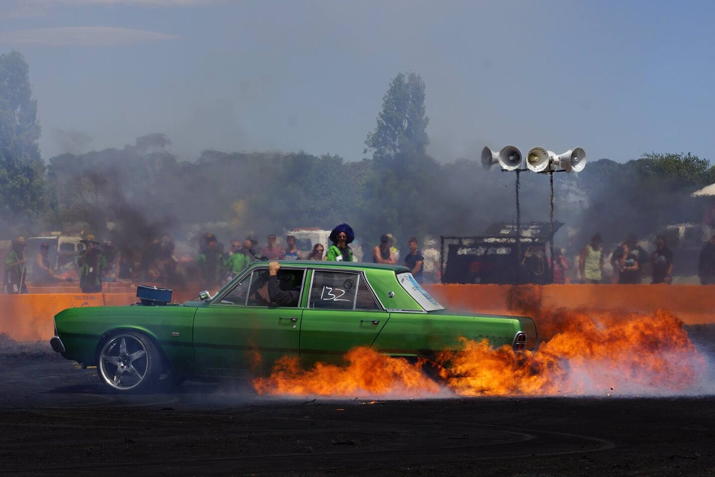 Video: BLOKY Valiant burnout fire at UBC Ballarat