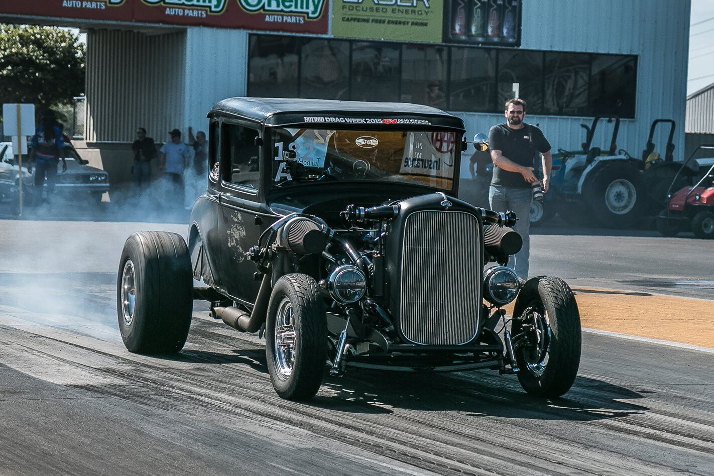 VIDEO: TWIN TURBO HOT ROD AT DRAG WEEK 2015