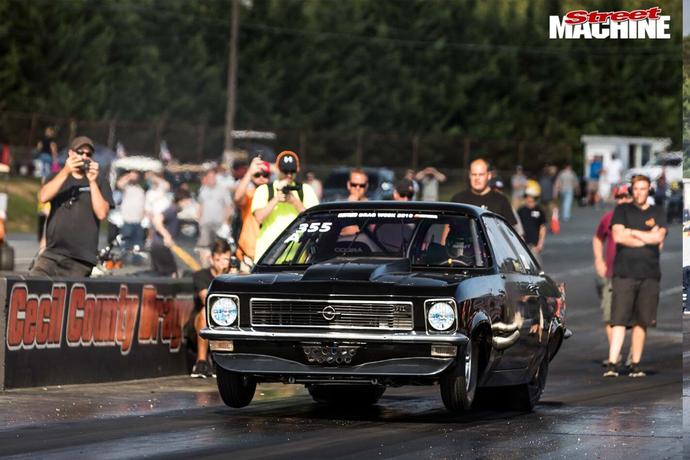 ‘Jawbreaker’ Opel Ascona crashes at Hot Rod Drag Week