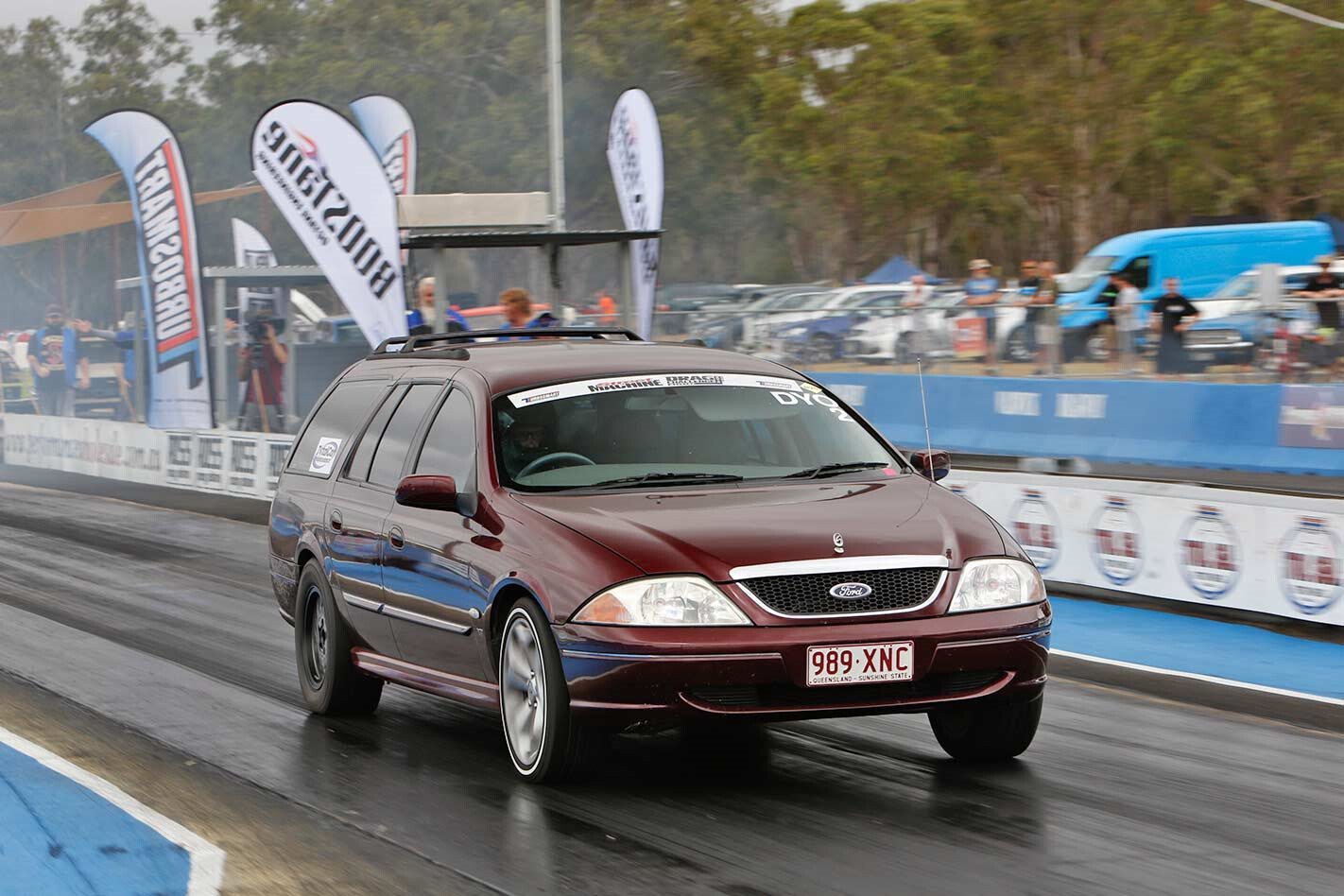 347ci V8-powered AU Falcon wagon at Drag Challenge Weekend 2018