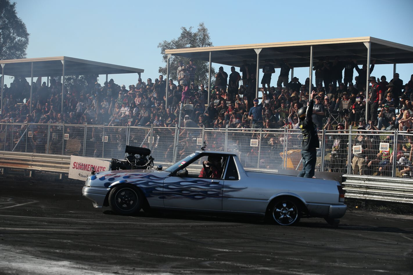 DIESEL BLOWN FALCON UTE WINS RED CENTRE NATS BURNOUT MASTERS