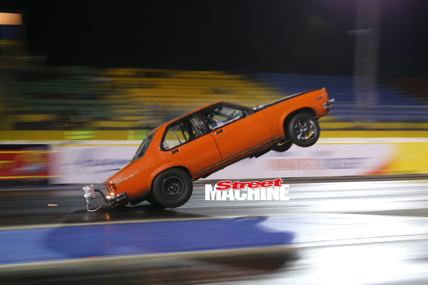 TWIN-TURBO CRUSTY TORANA RUNS EIGHTS AT DRAG