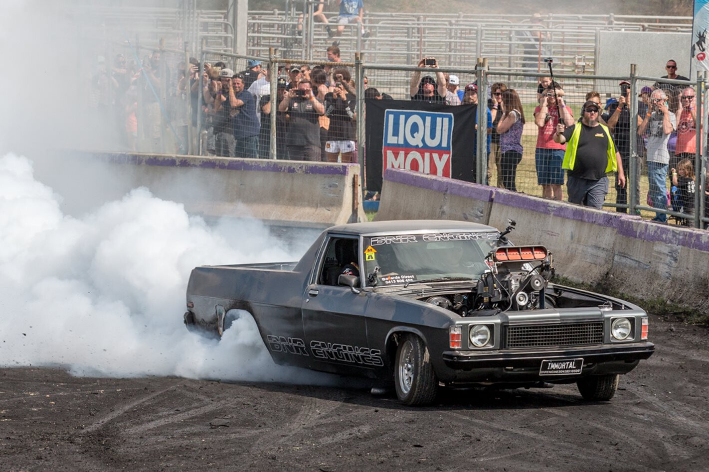 Immortal blown small-block HQ Holden burnout ute – video