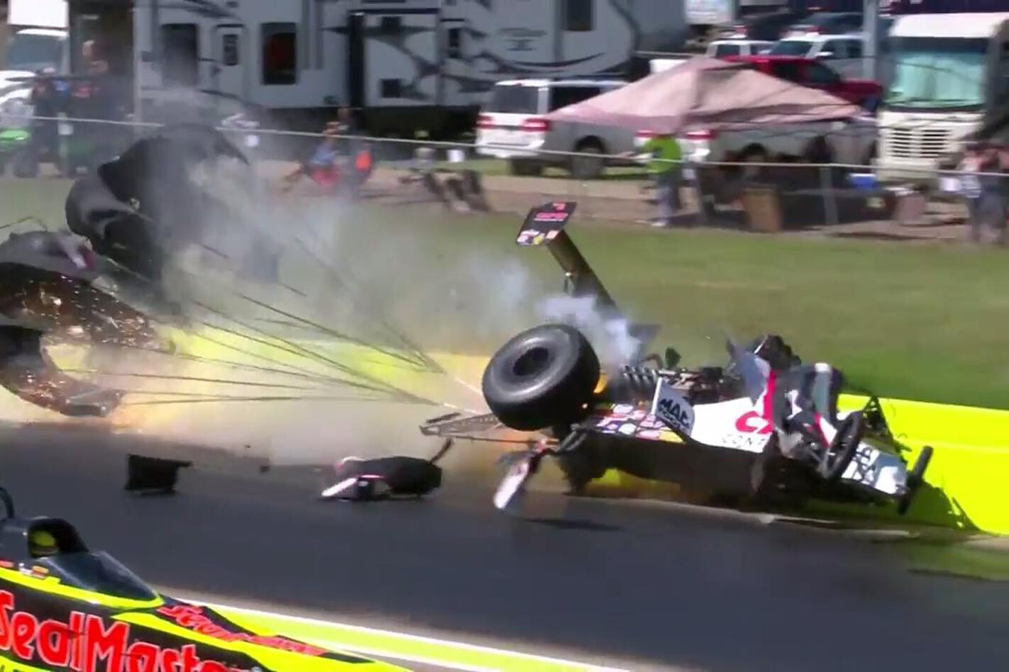 TOP FUEL PILOT STEVE TORRENCE WALKS AWAY FROM MASSIVE CRASH, RACES AGAIN – VIDEO