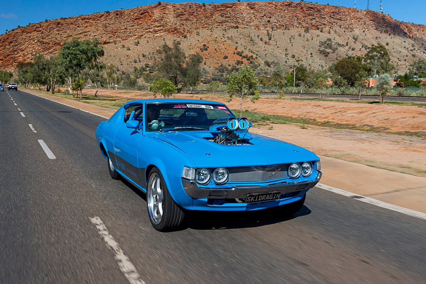 400CI CHEV TOYOTA CELICA BURNOUT CAR SKIDRAGIN