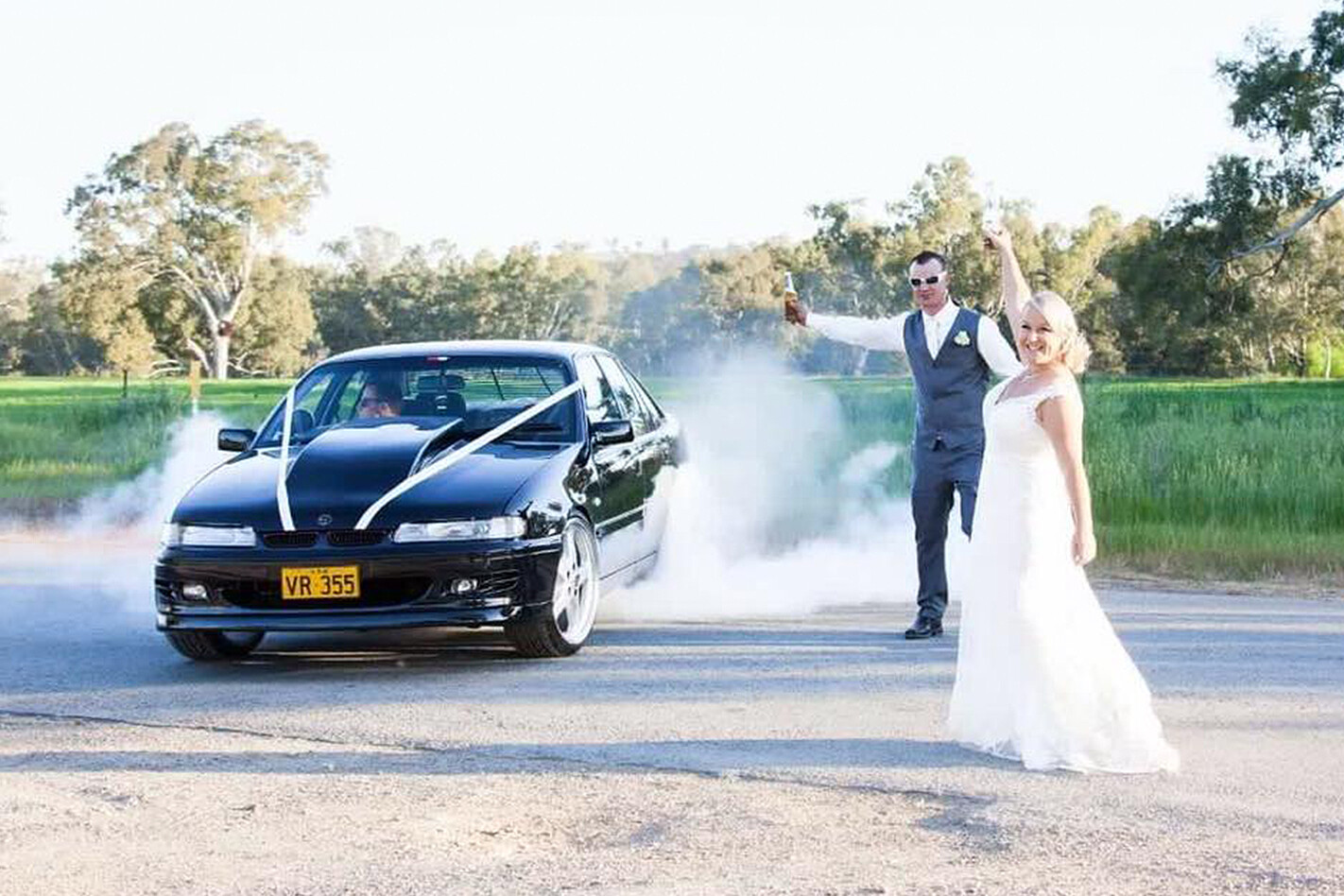Brett Crain's wedding car