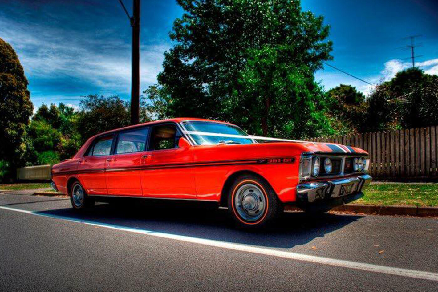 Justin Miller's Falcon limo wedding car