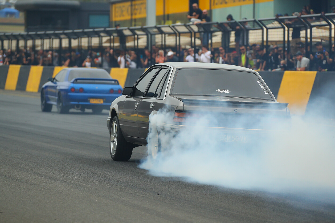 Holden Commodore vs GTR at Powercruise