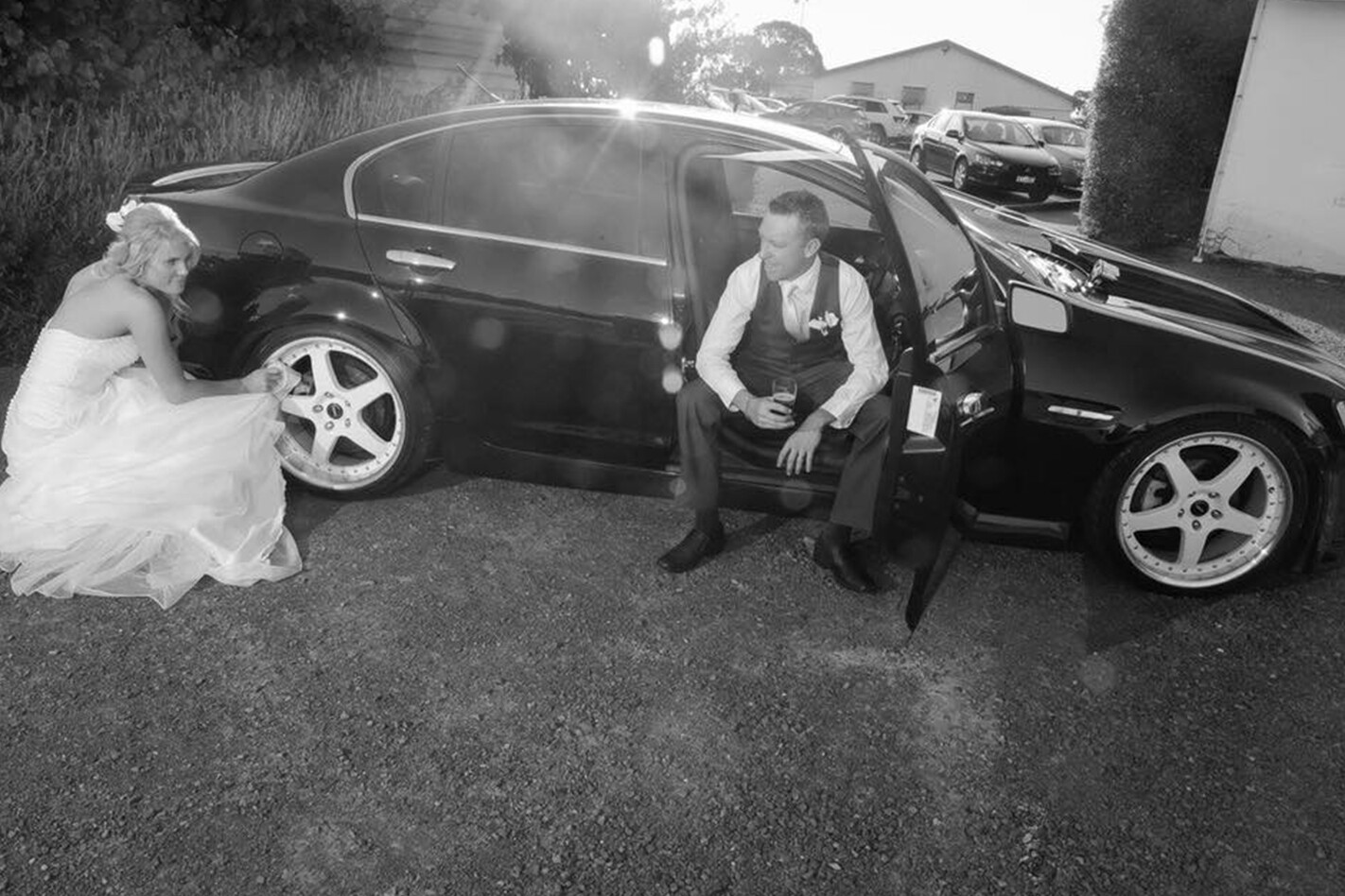 John Croft's wedding car