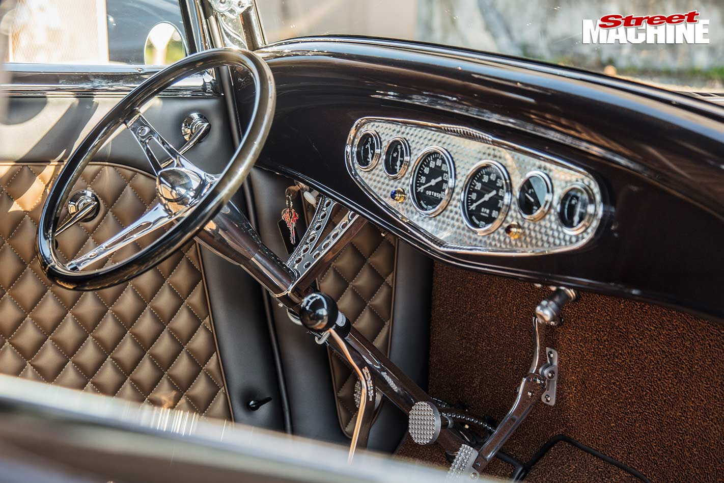 Ford three window coupe dash