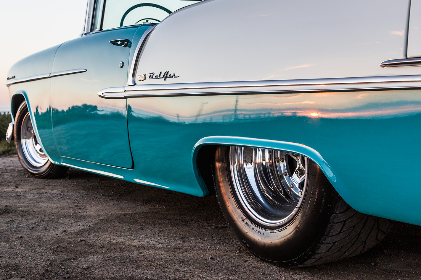 1955 Chevrolet rear wheel