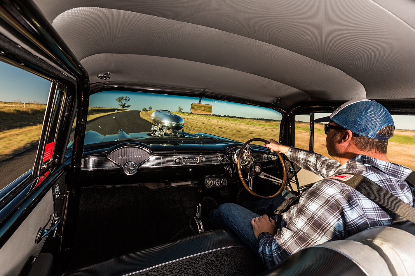 1957-Chevrolet -driving