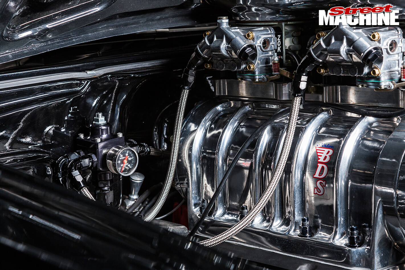 1957-Chevrolet -engine -detail