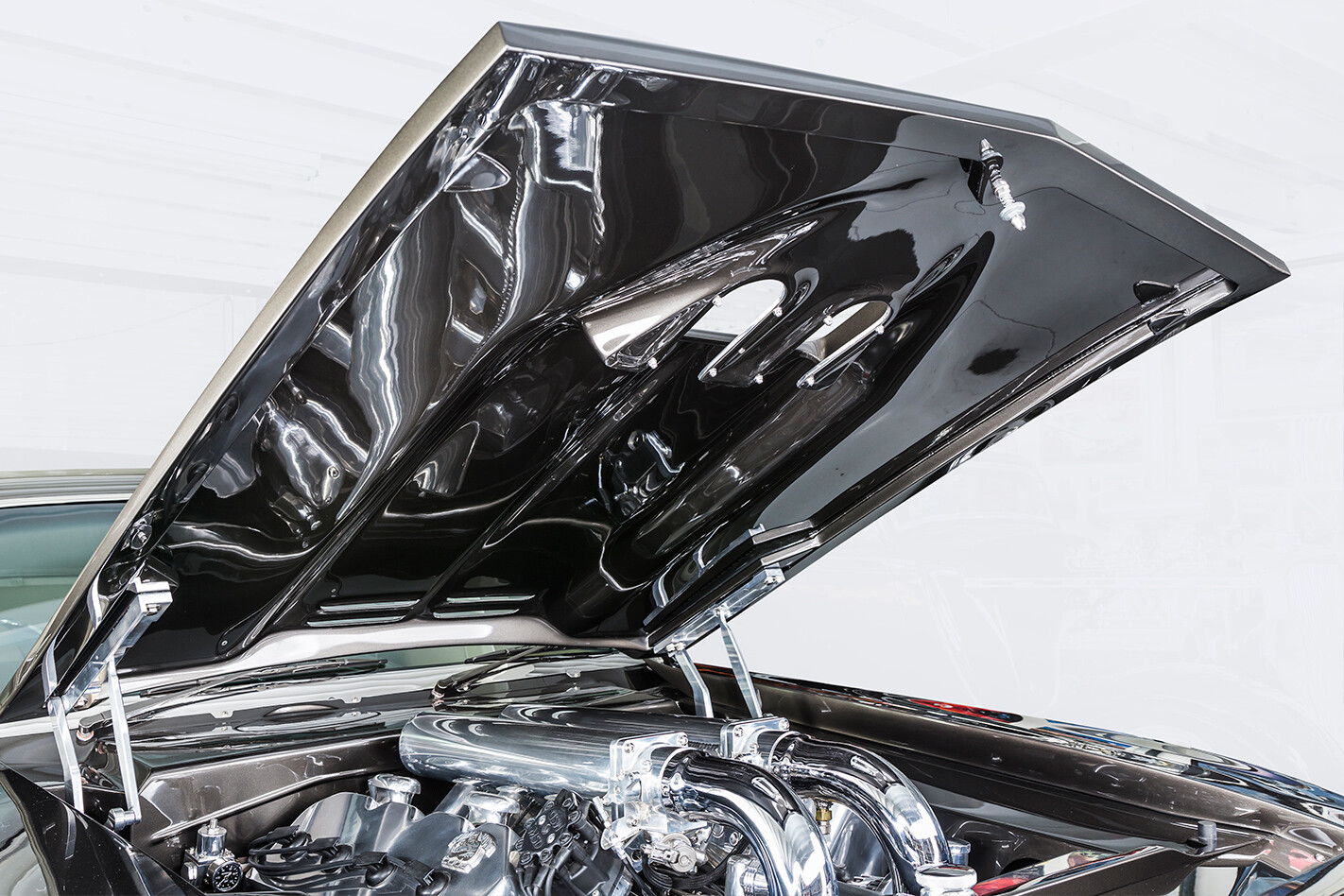 1970 Plymouth Barracuda bonnet underside