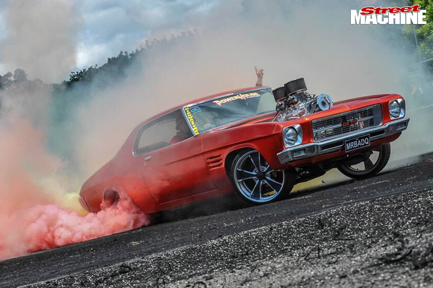 Holden HQ burnout car