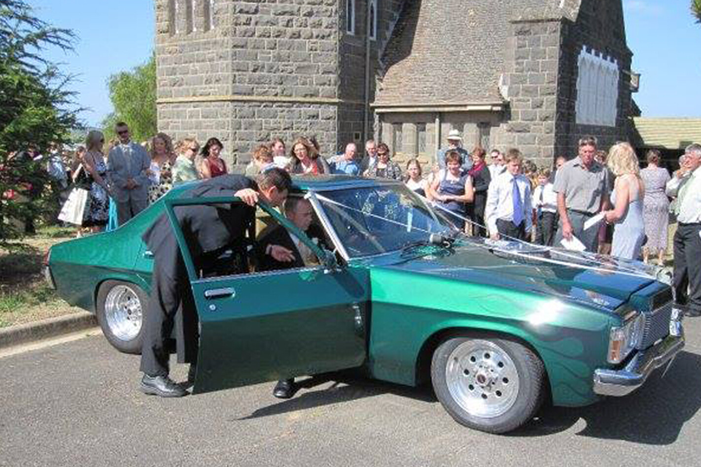 Brad Connarty's wedding car