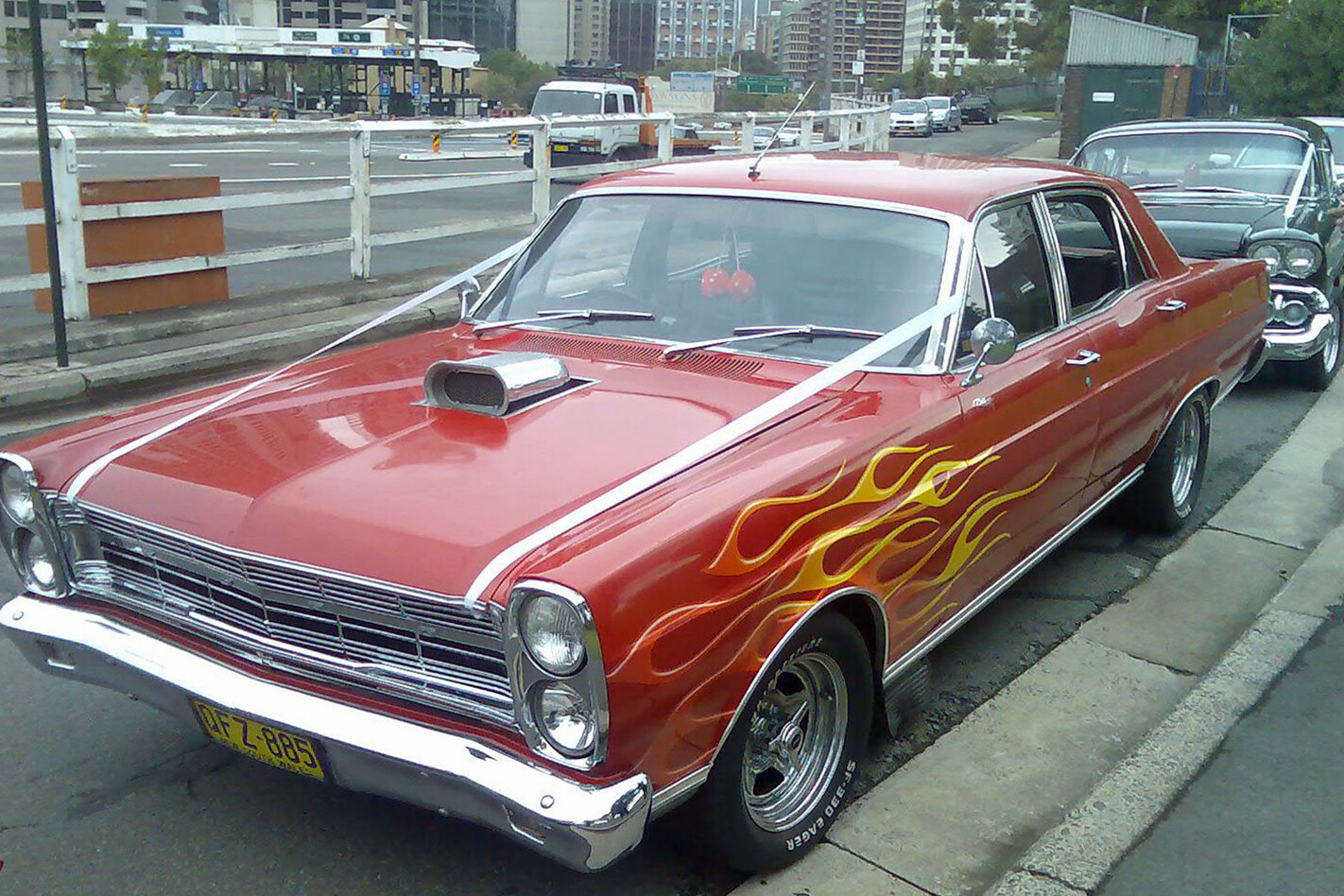 Sam Meduro's wedding car