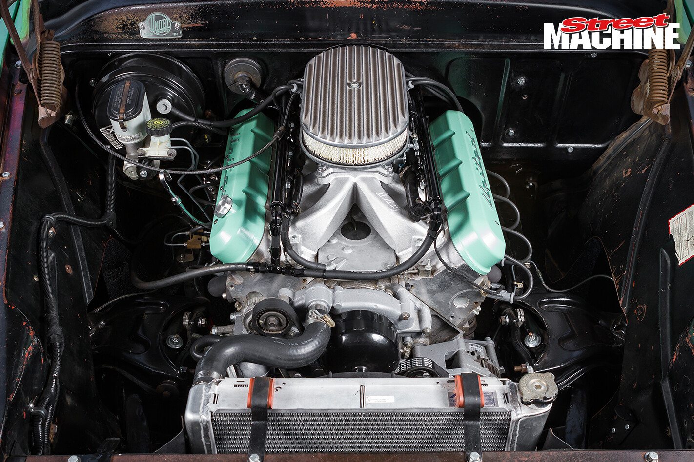 55 Chevy Pick Up Engine 3