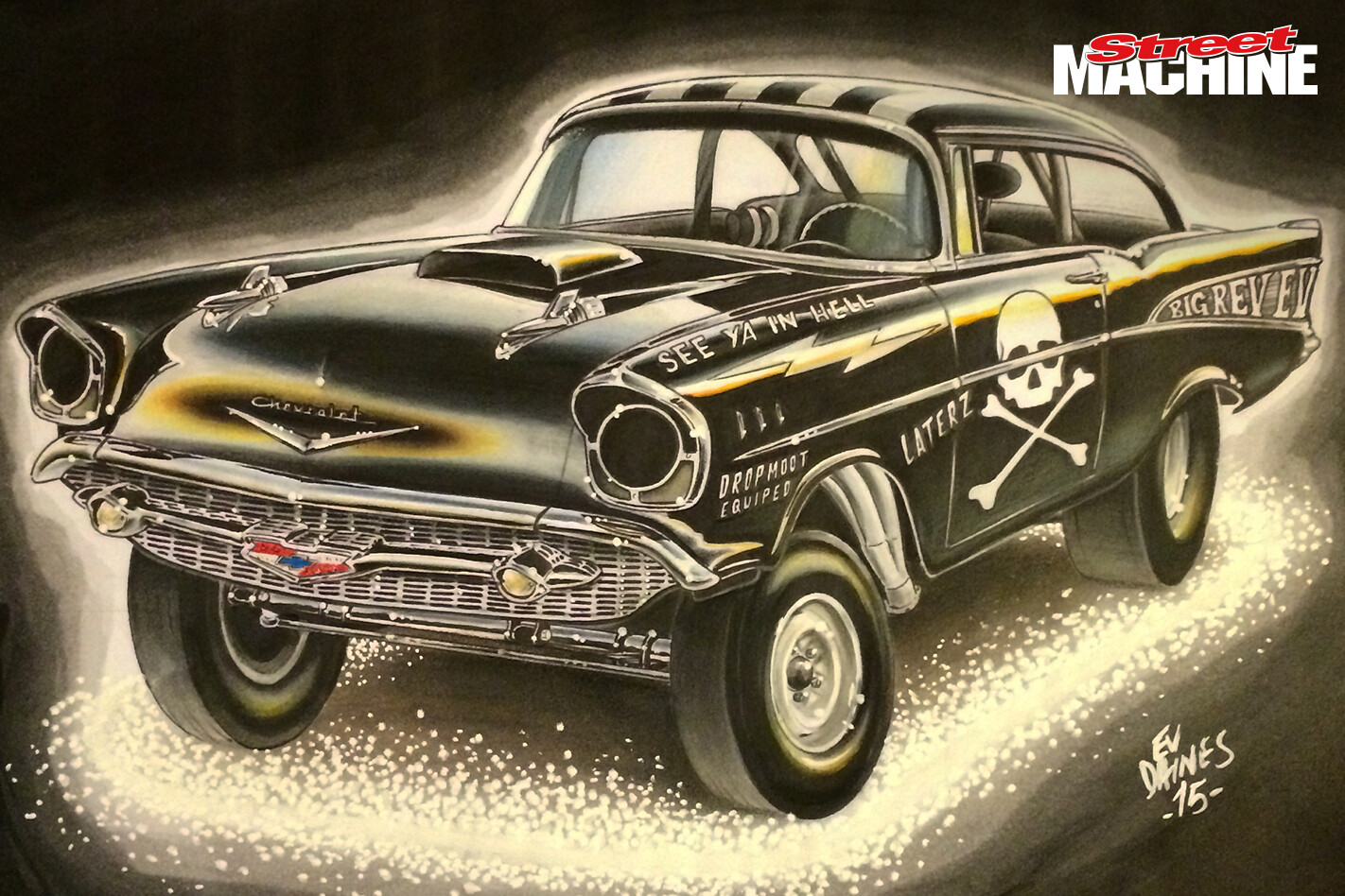 57 Chev Gasser Artwork