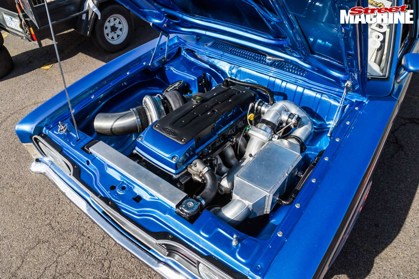 ford td cortina engine bay