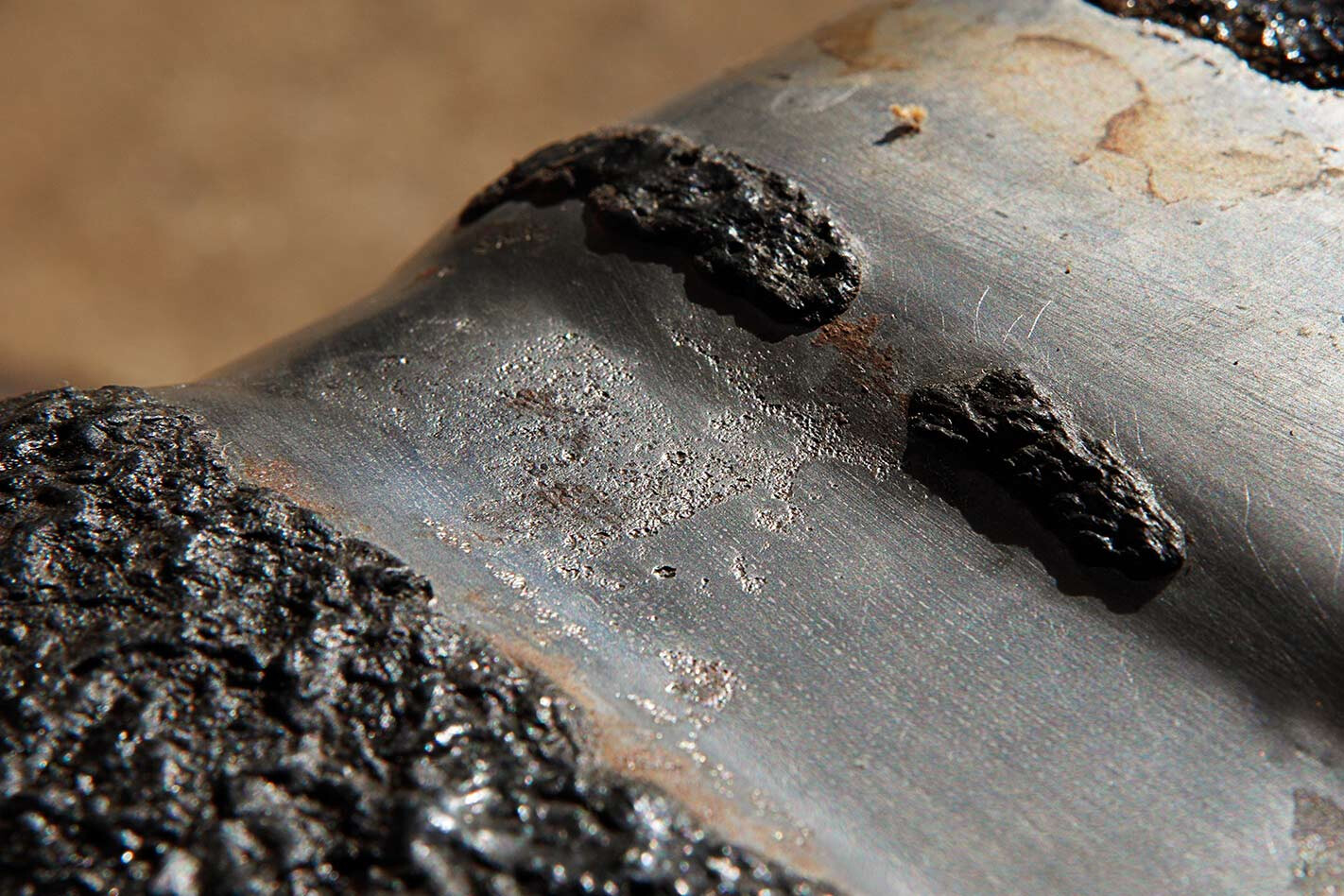 repairing a car fuel tank