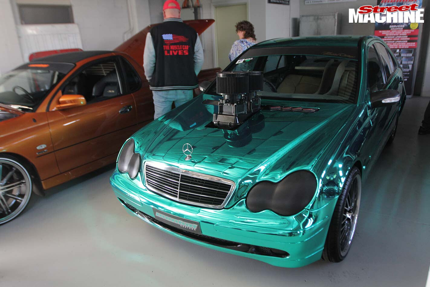 Mercedes Benz burnout car