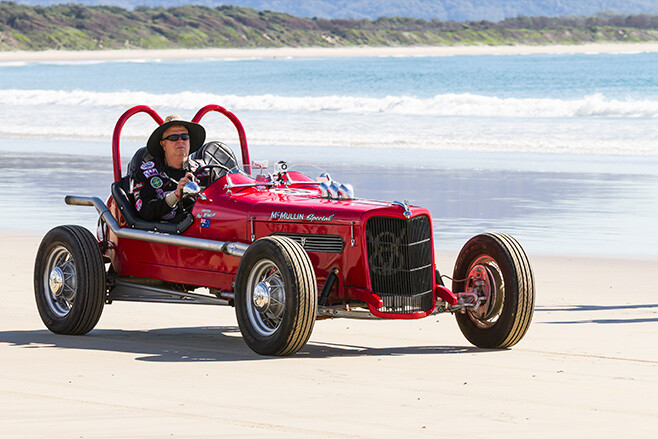 Flathead-powered replica of a 1935 Indy car