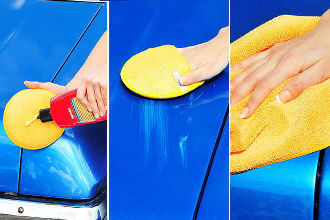 applying car wax