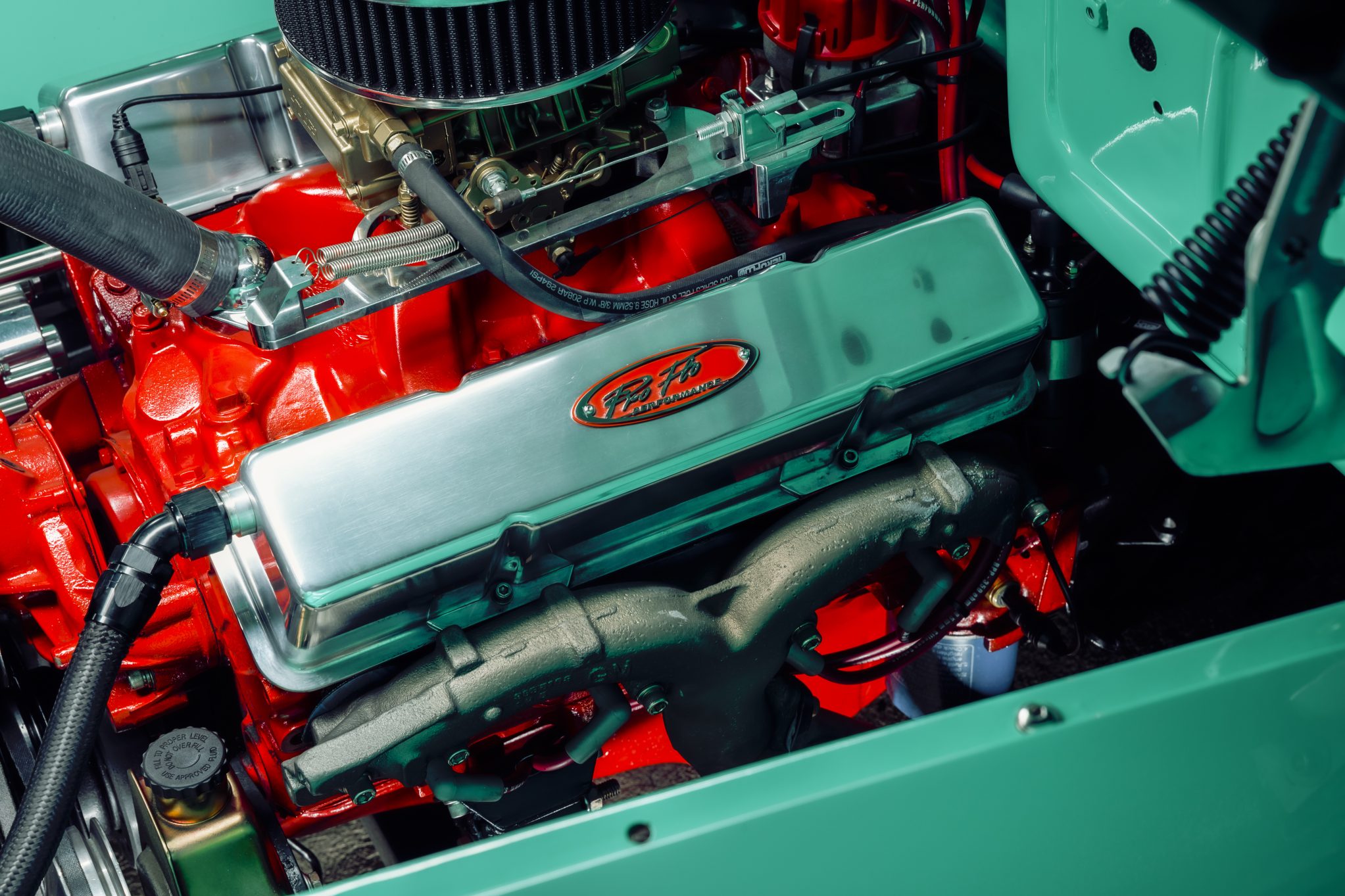 Street Machine Features Ashton Camilleri 1955 Chev Engine Bay 2