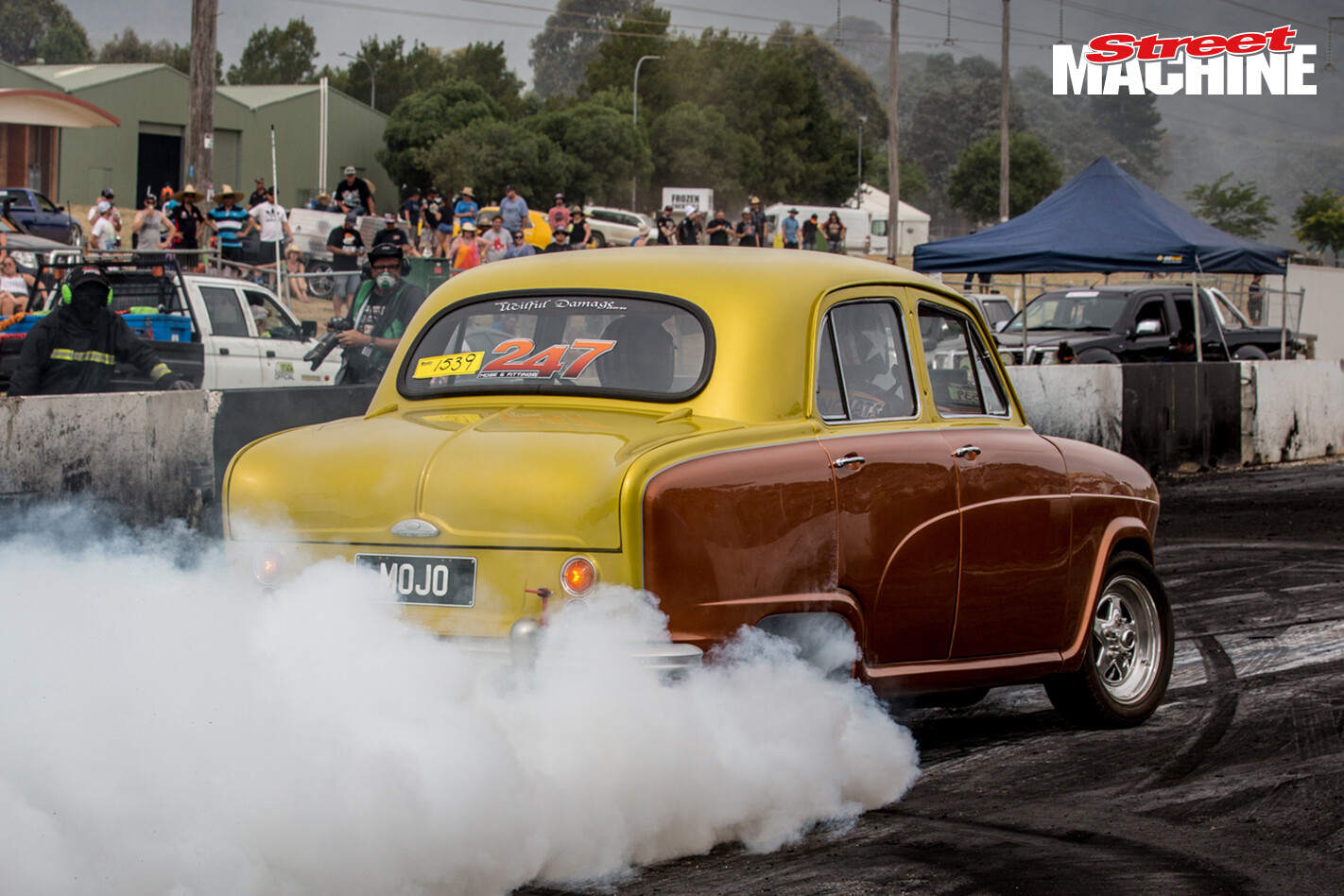 Austin A50 V8 Burnout 2