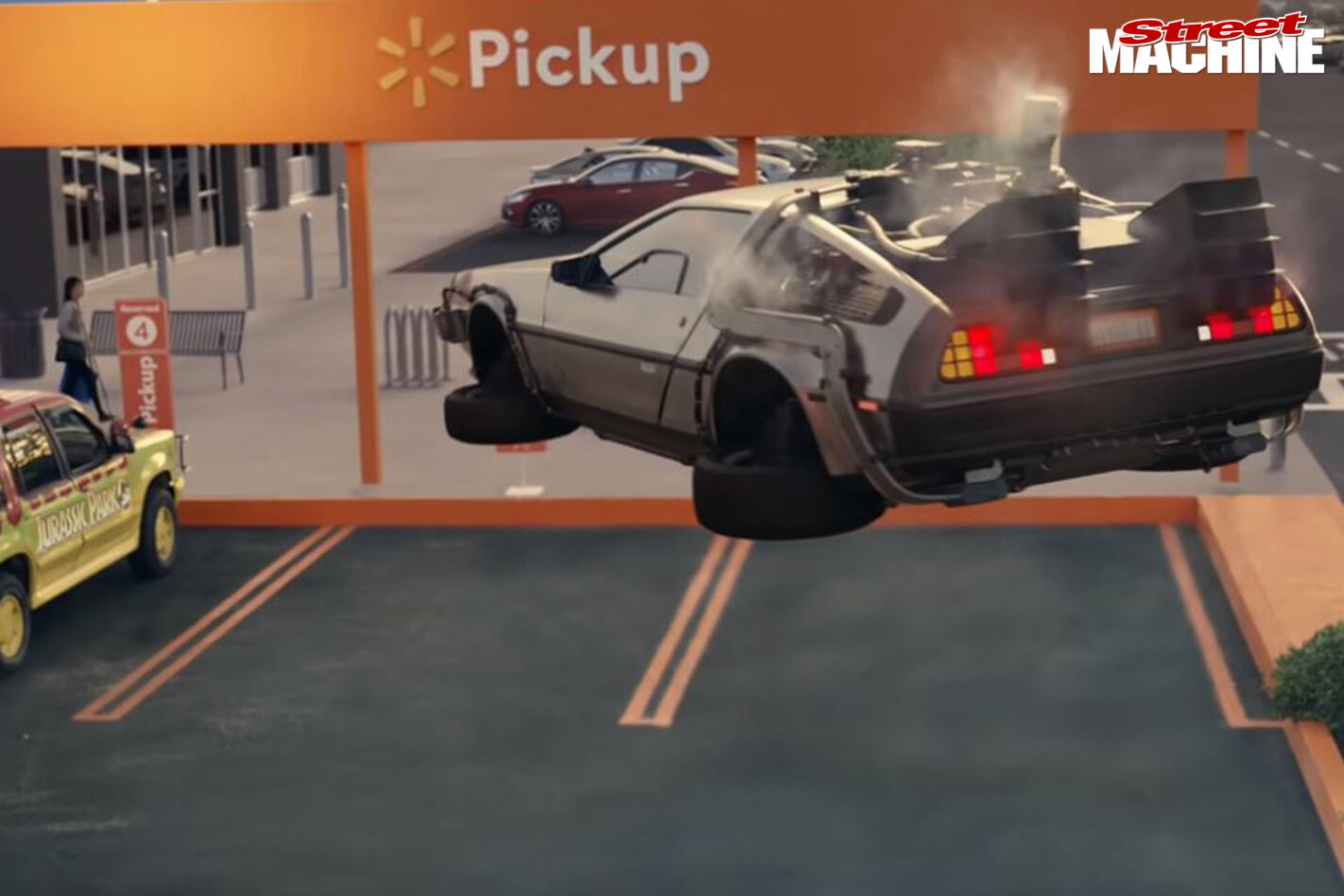 Delorean Walmart ad
