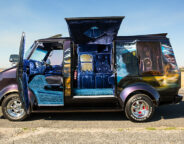 Bedford Van side view with door open
