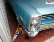 Bonneville in shipping container