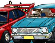 Street Machine Features Brendan Akhurst T Shirt Two Cars