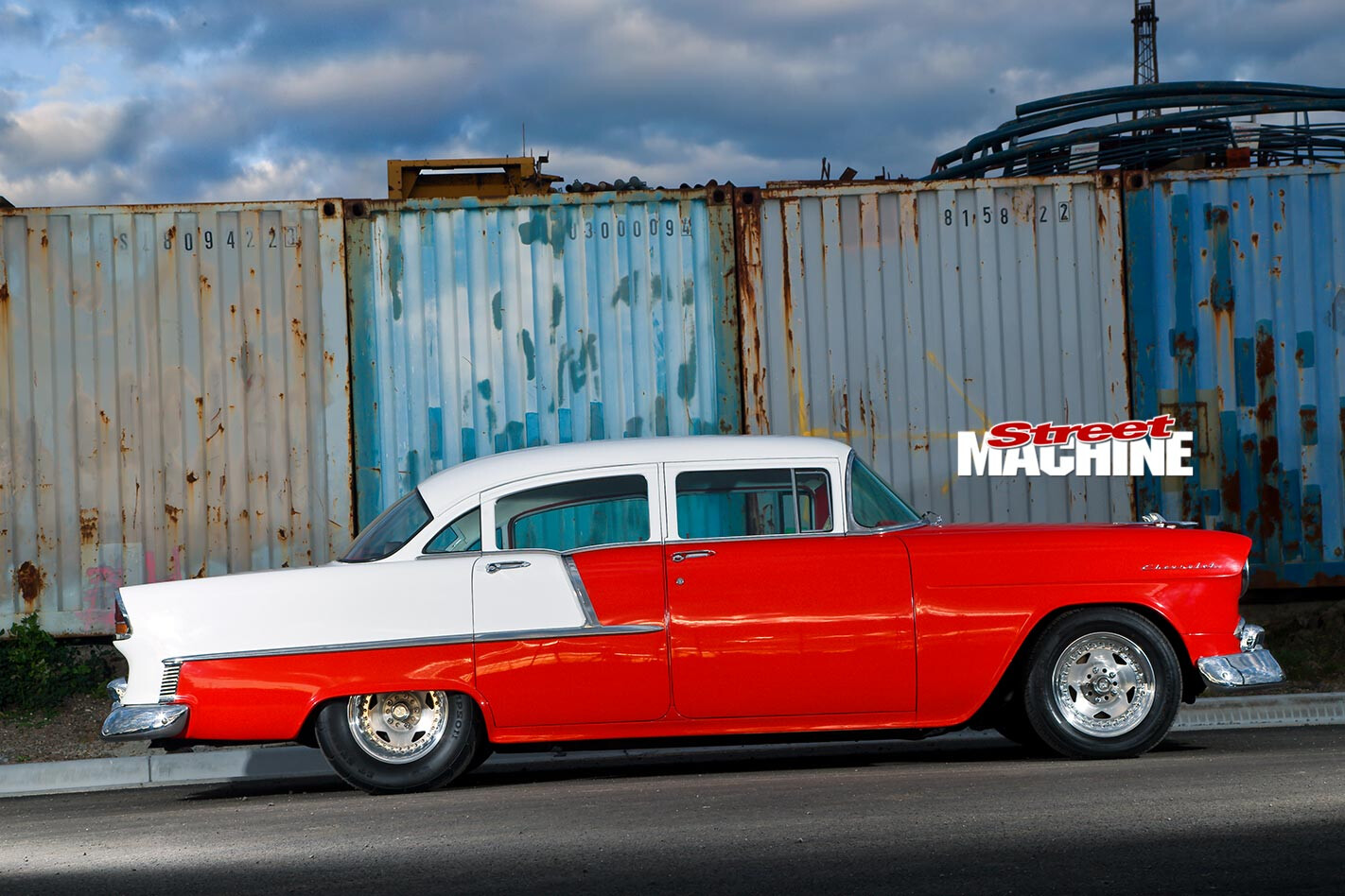 1955 Chev 210 sedan side
