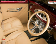 Chevy four-door sedan interior front