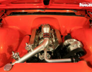 C10 stepside pick-up engine bay