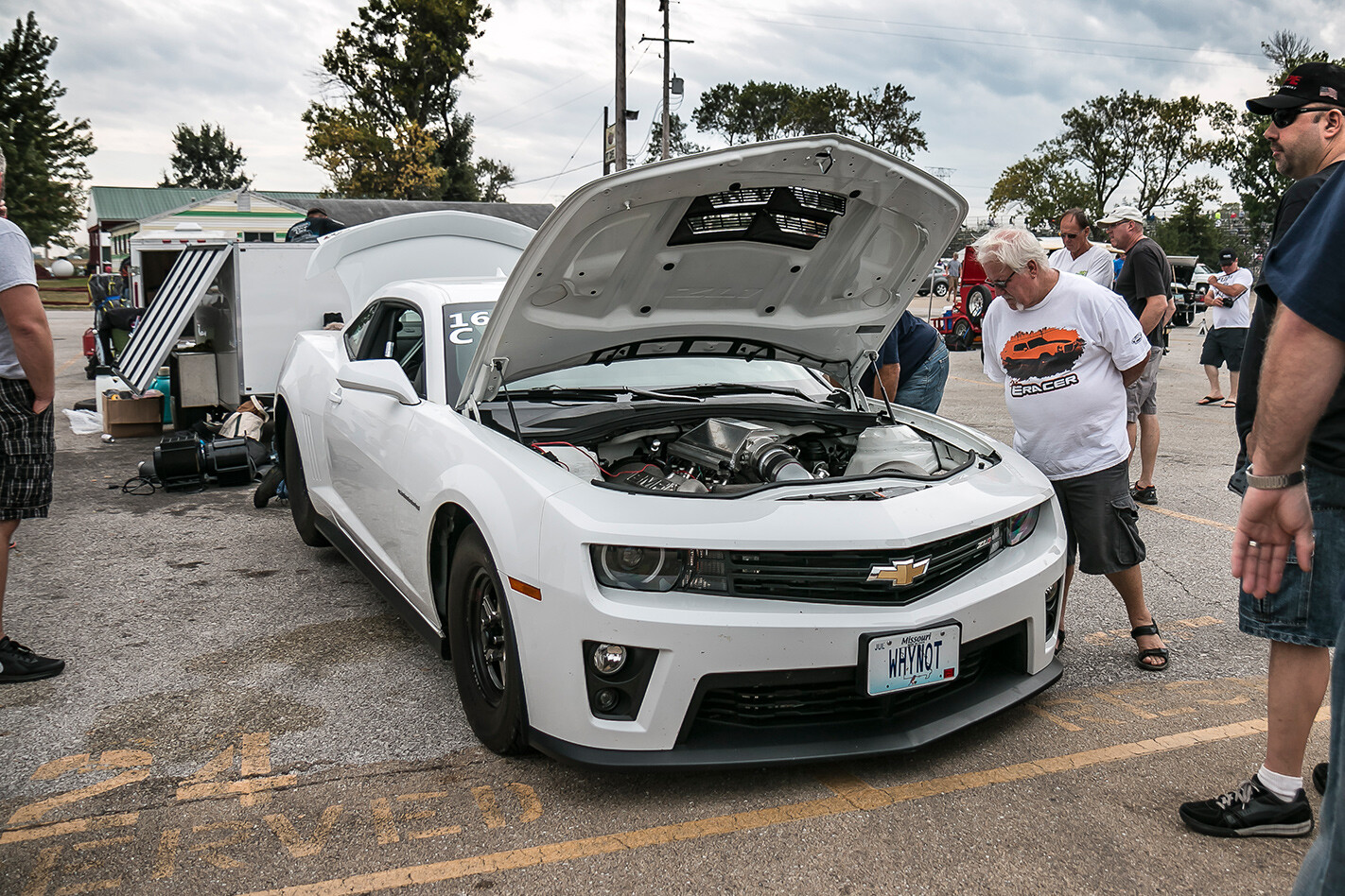 Chevrolet Camaro in pits