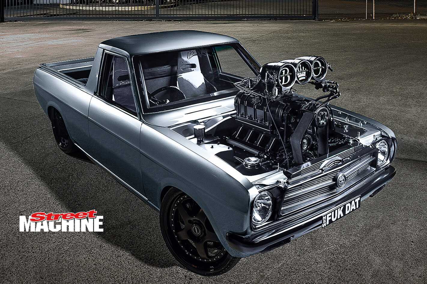 Datsun Ute V8 Blown Burnout