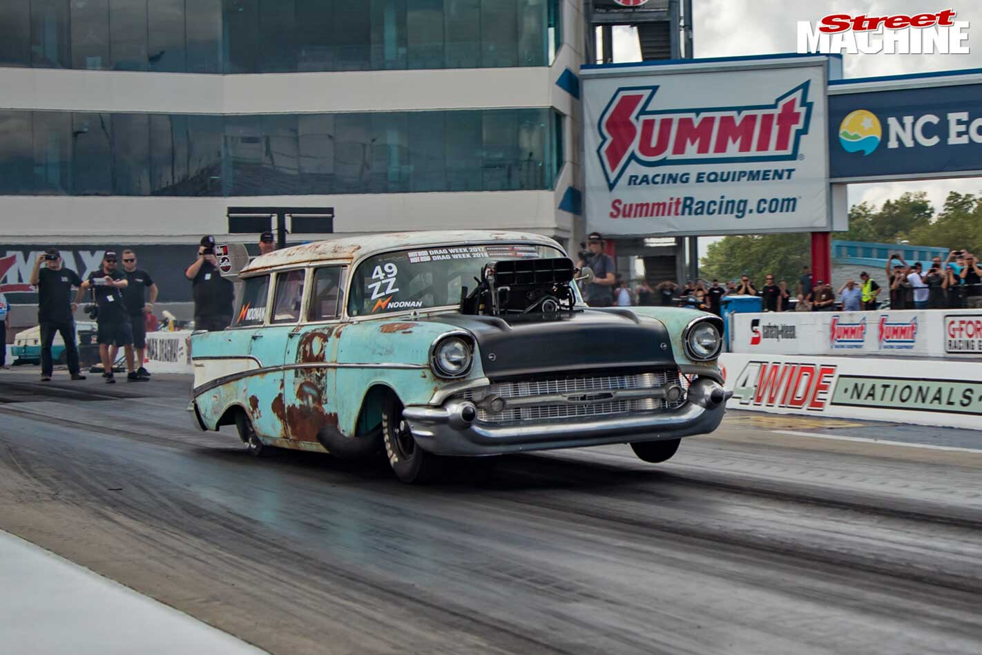 Chev wagon at drag week