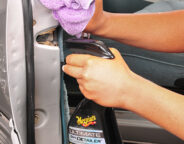 cleaning car door shuts