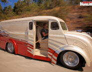 custom Divco van onroad