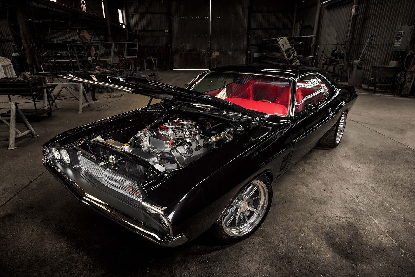 Dodge Challenger engine bay