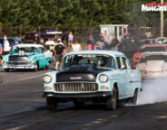aussie 55 chev  burnout