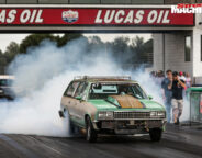 Malibu Stacey 565ci V8 wagon burnout