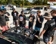 Drag Week day 2 mustang engine bay