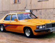 Holden with graphics and fluoro wipers
